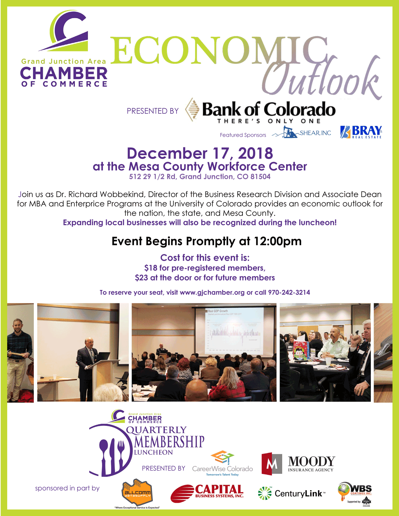 Economic Outlook Luncheon December 17th Grand Junction Chamber of