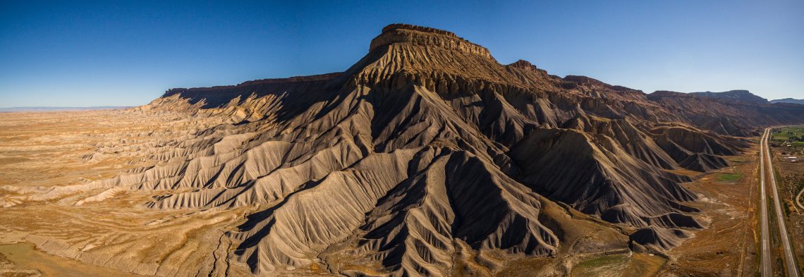 Aerial/Drone Panorama Photo of Mt. Garfield, Near Grand Junction, Colorado.