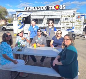 Diplomats at food truck